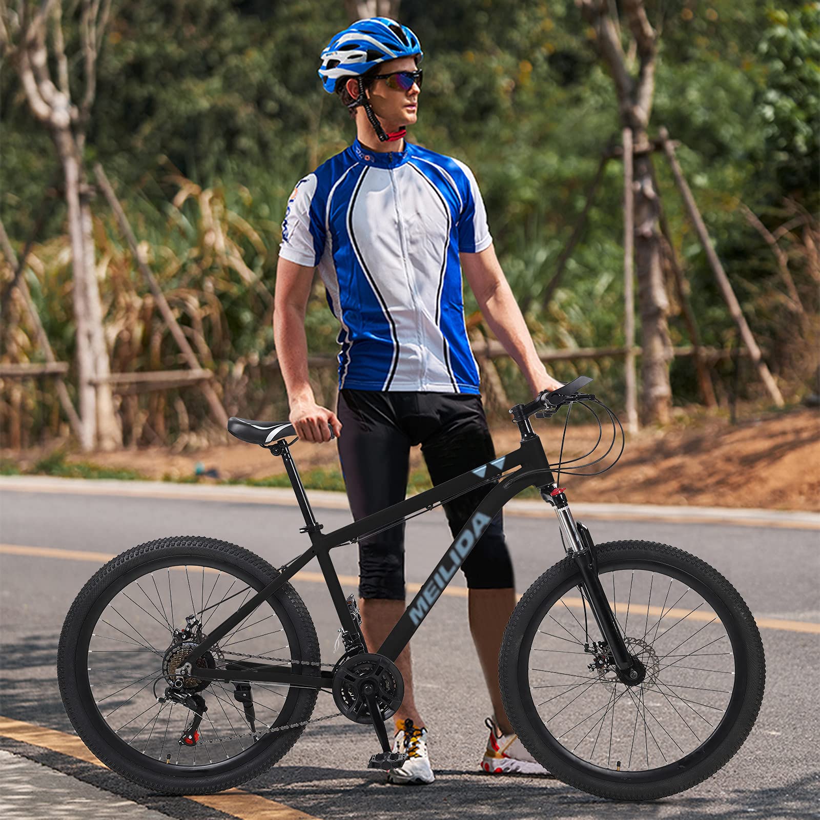 【即乘】送料無料PARKPRE マウンテンバイク RST21速 26インチMTB マウンテンバイク26インチ21/24/27スピードオフロードバイク高